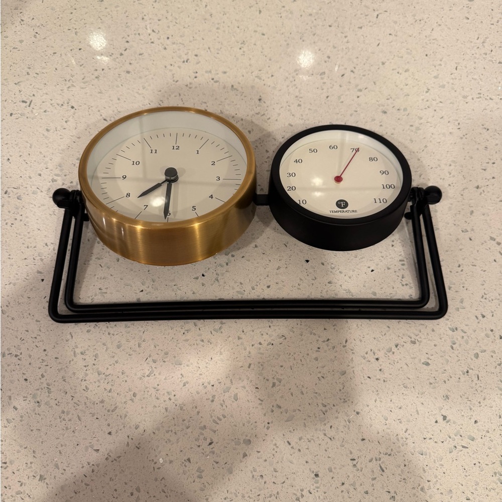 Hearth & Hand with Magnolia Table Clock & Thermometer – EUC - Picture 3 of 3